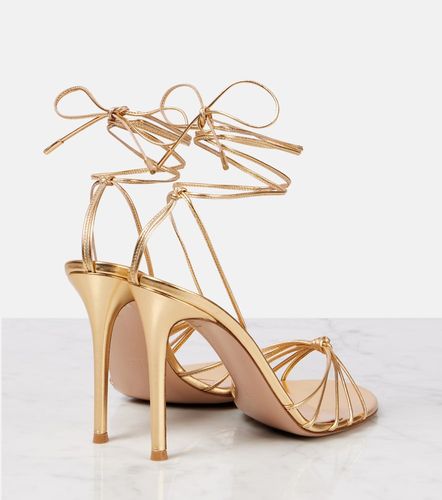 Sandales 105 en cuir métallisé - Gianvito Rossi - Modalova