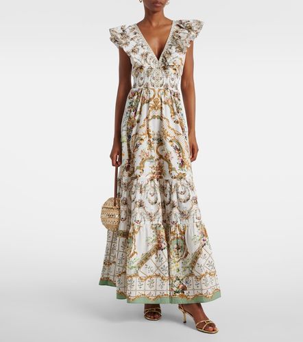 Robe longue en coton à fleurs - Camilla - Modalova