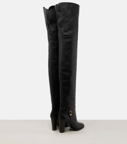 Cuissardes Julia 85 en cuir - Saint Laurent - Modalova