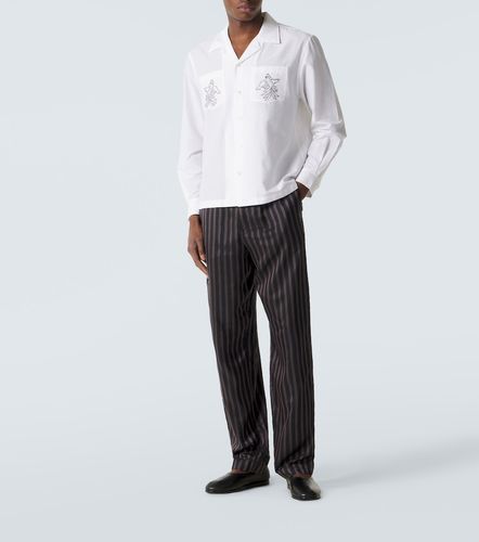 Chemise brodée en coton et soie - Bode - Modalova