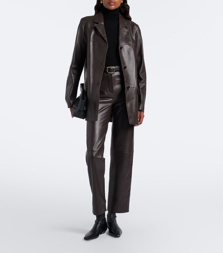 Pantalon droit Cobe en cuir - Loulou de Saison - Modalova