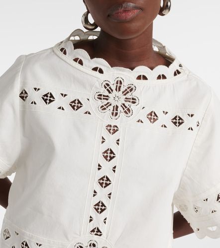 Top cropped Parissa en coton brodé - Isabel Marant - Modalova