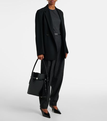 Pantalon tapered à taille basse en laine mélangée - Toteme - Modalova