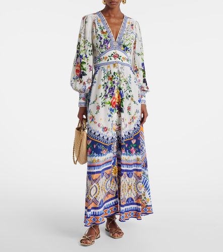 Robe longue imprimée en crêpe de soie - Camilla - Modalova