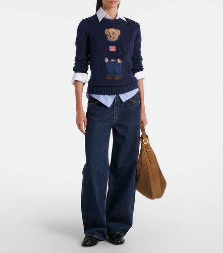 Pull intarsia Polo Bear en coton et lin - Polo Ralph Lauren - Modalova
