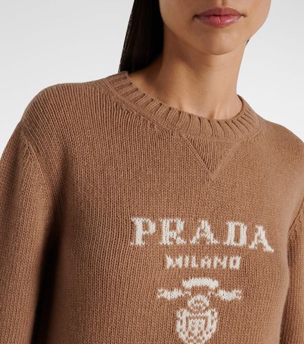 Pull en laine et cachemire à logo - Prada - Modalova