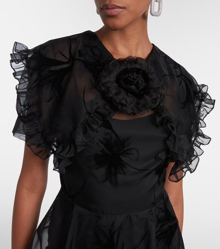 Robe midi en organza à fleurs - Rodarte - Modalova