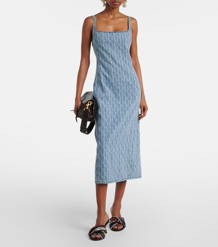 Robe midi imprimée en jean - Dries Van Noten - Modalova