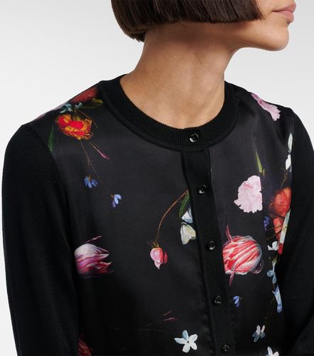 Cardigan raccourci en laine à fleurs - Erdem - Modalova