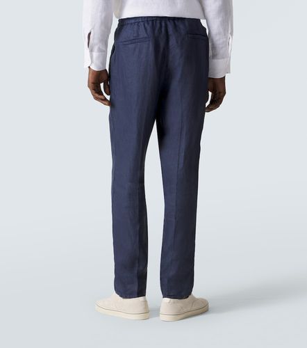 Pantalon en gabardine de lin - Brunello Cucinelli - Modalova
