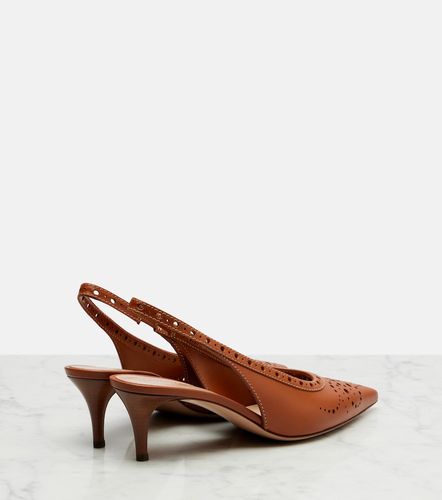 Escarpins slingback en cuir perforé - Gianvito Rossi - Modalova