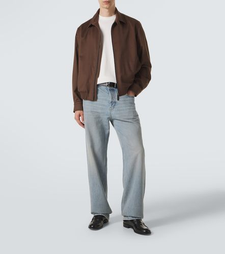 T-shirt en coton à détail en cuir - Moncler - Modalova