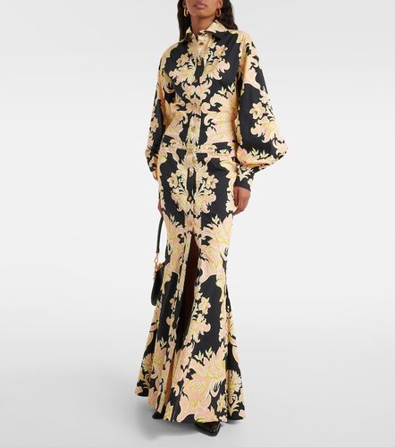 Robe chemise longue imprimée en coton mélangé - Etro - Modalova