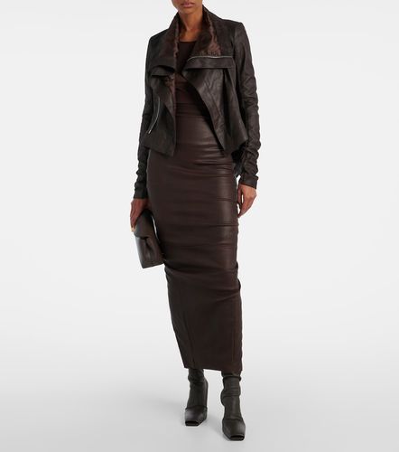 Jupe longue Dirt Pillar en cuir et coton - Rick Owens - Modalova