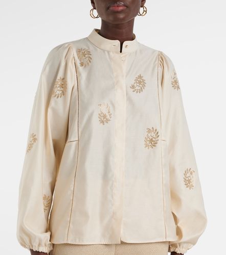 Blouse Caladio en satin de coton à ornements - Max Mara - Modalova