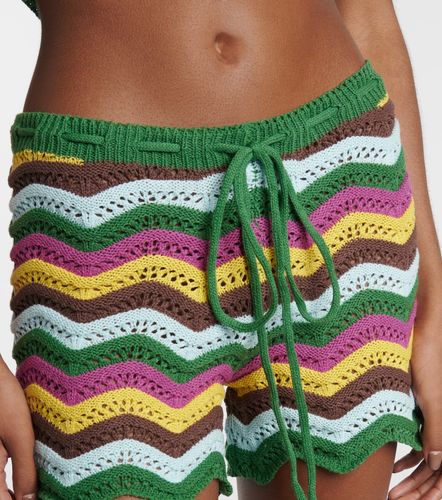 Short Kim rayé en crochet de coton mélangé - Bananhot - Modalova