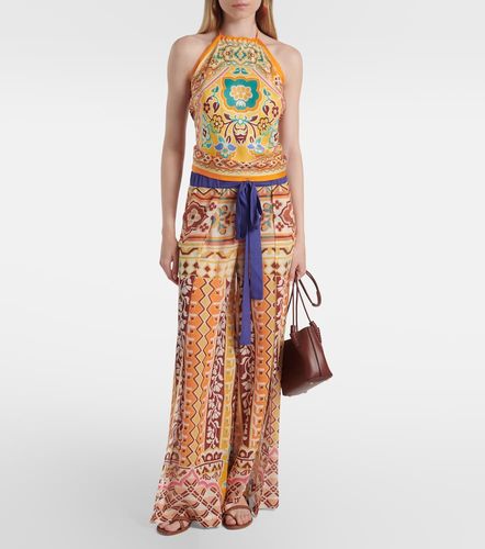 Pantalon palazzo imprimé à taille haute - Etro - Modalova