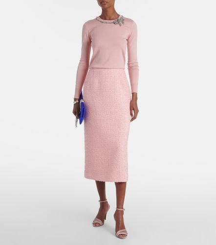 Pull en soie et coton à ornements - Carolina Herrera - Modalova