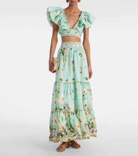 Jupe longue Floral Freefall en lin - Camilla - Modalova