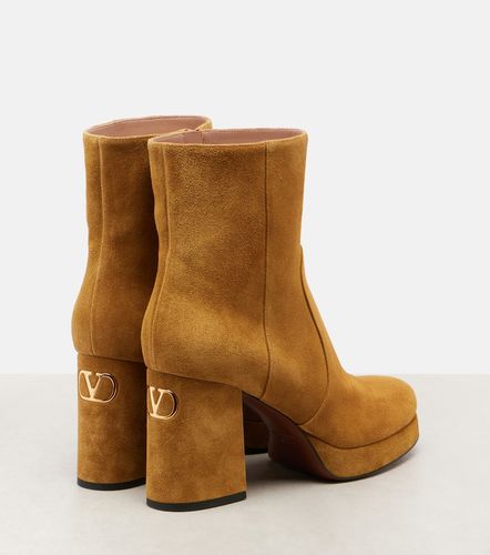 Bottines Fawcette 90 à plateau en daim - Valentino Garavani - Modalova