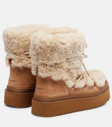 Bottines Mellow en shearling et daim - Tory Burch - Modalova