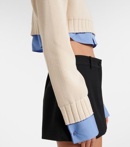 Pull court en coton à rayures - Balenciaga - Modalova