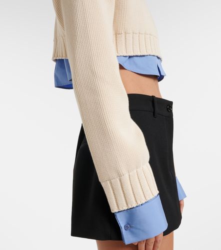 Pull court en coton à rayures - Balenciaga - Modalova