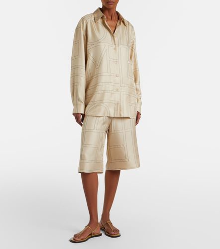 Toteme Bermuda en soie à broderie - Toteme - Modalova