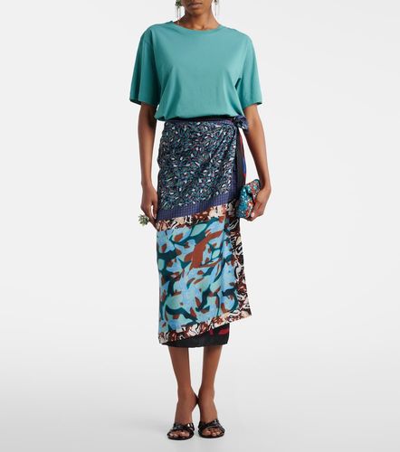 Jupe portefeuille Scarfy en soie à imprimé - Dries Van Noten - Modalova