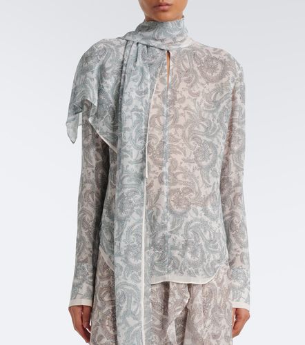 Blouse à cape en soie à motif cachemire - Acne Studios - Modalova