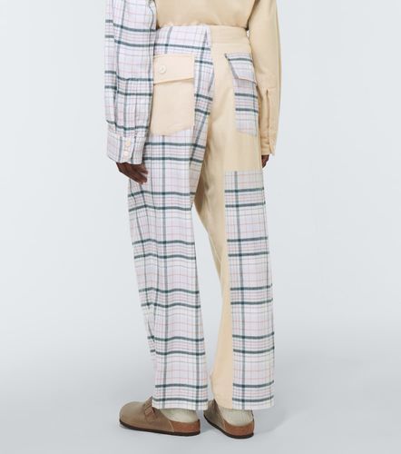 Pantalon en laine, soie et cachemire à carreaux - The Elder Statesman - Modalova