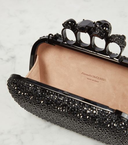 Pochette Knuckle en cuir à ornements - McQueen - Modalova