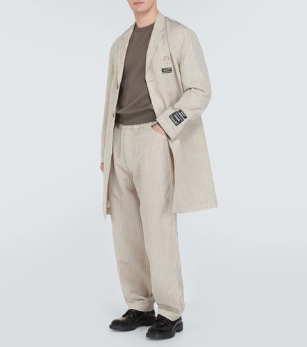 Pantalon ample en laine et lin à rayures - Undercover - Modalova