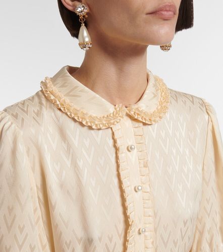 Robe Toute La V en Crepe Couture - Valentino - Modalova