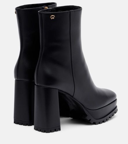 Bottines à plateau en cuir - Gianvito Rossi - Modalova