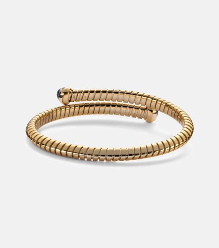 Jonc en or jaune 18 ct, saphirs bleus et diamants - Marina B - Modalova