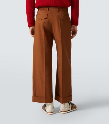 Pantalon ample raccourci en coton - Valentino - Modalova