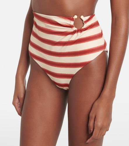 Culotte de bikini rayée à taille haute - Johanna Ortiz - Modalova