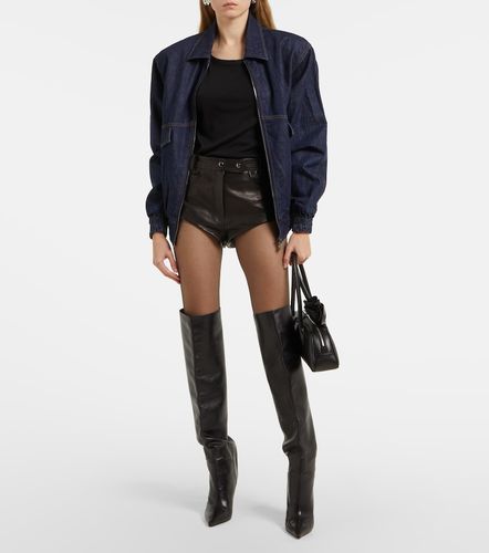 Short à taille haute en cuir - Magda Butrym - Modalova