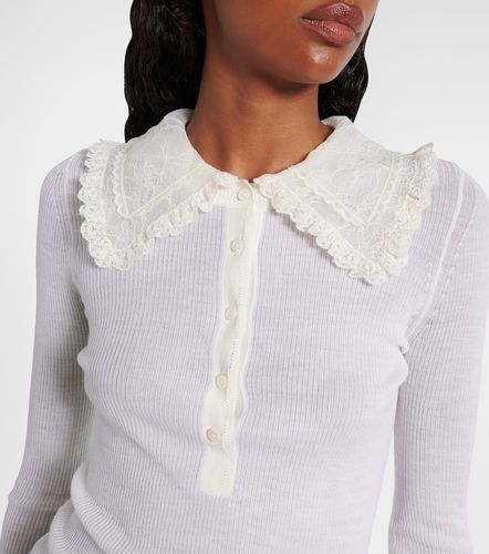 Chloé Top Henley en laine - Chloe - Modalova