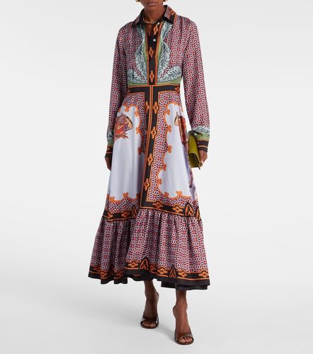 Robe longue San Pietro imprimée en soie - La DoubleJ - Modalova