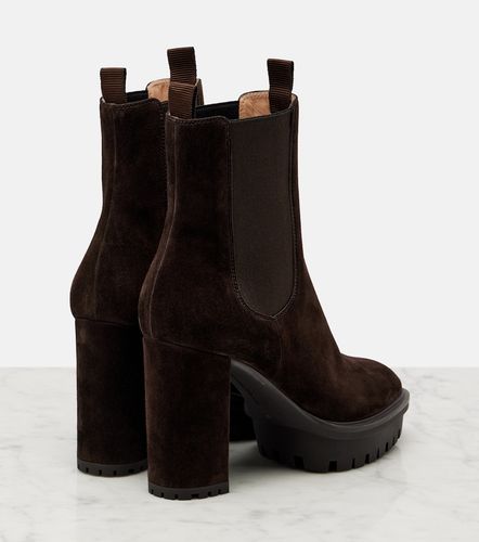 Bottines à plateau Barry en daim - Gianvito Rossi - Modalova