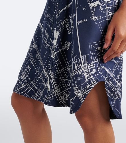 Robe midi en soie à imprimé - Bottega Veneta - Modalova