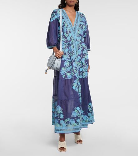 Robe longue en coton à fleurs - Juliet Dunn - Modalova