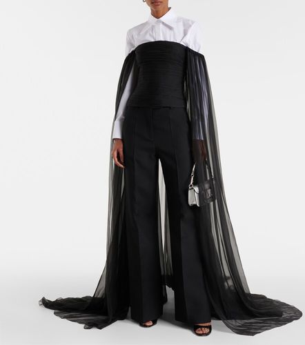 Top à effet cape en mousseline de soie - Valentino - Modalova
