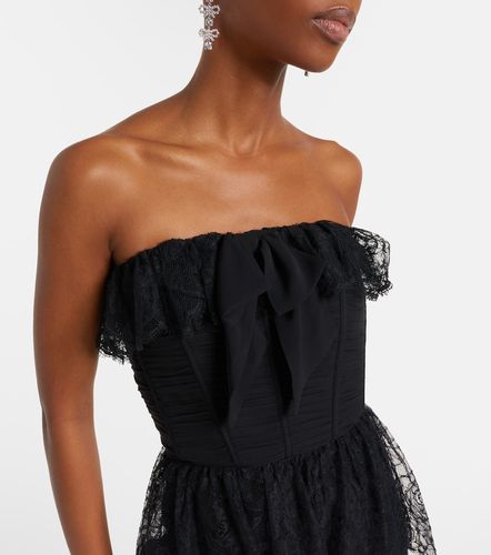 Robe bustier en dentelle et soie - Alessandra Rich - Modalova