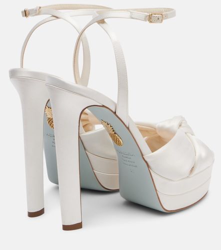 Sandales de mariée Cupid 130 en satin de soie - Aquazzura - Modalova
