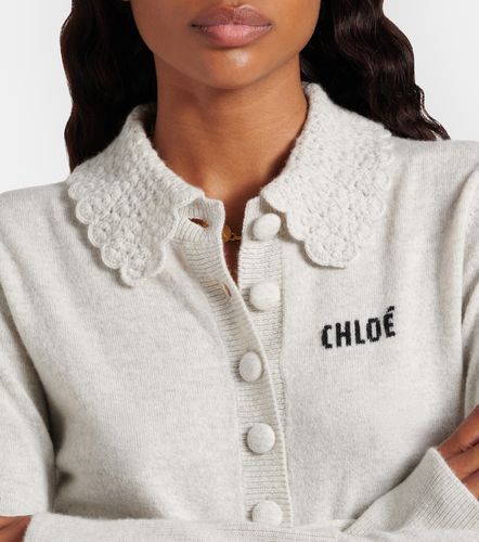 Chloé Cardigan en laine à logo - Chloe - Modalova