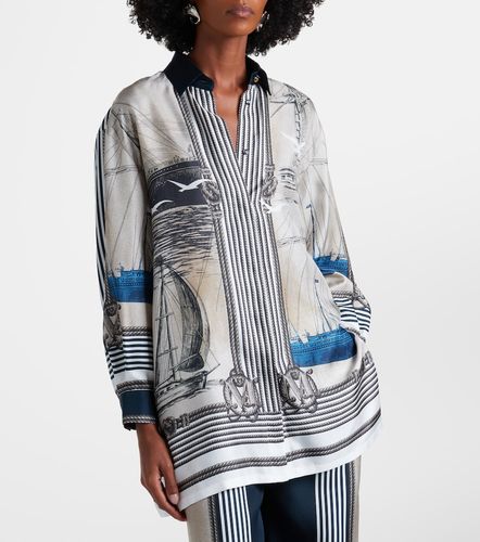 Chemise oversize en soie à imprimé - Max Mara - Modalova