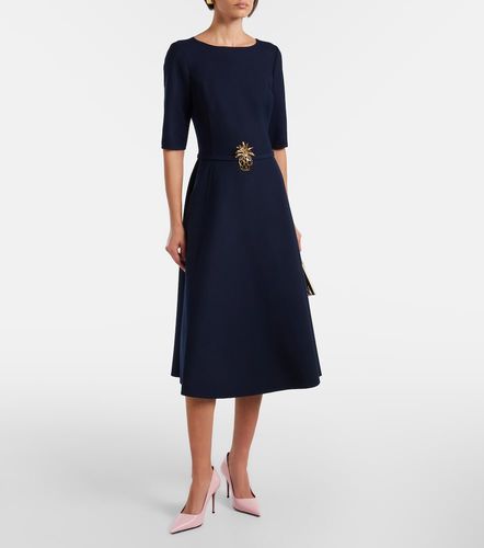 Robe en laine mélangée à ceinture - Oscar de la Renta - Modalova